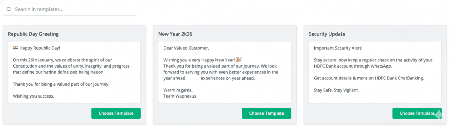 WapNexus interface: Build Your Marketing Campaign