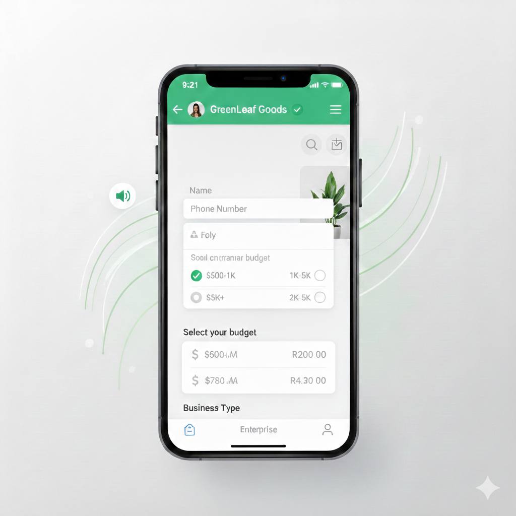 WhatsApp Lead Capture Interface